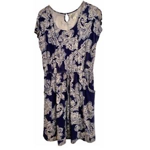 Lucky Brand Indigo Blue Sun Dress Size M